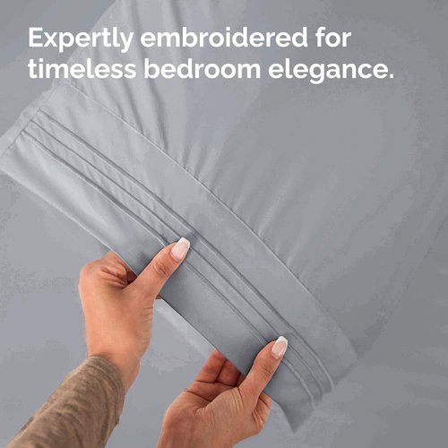 King Pillow Cases by [Brand Name] - Ultra Soft Hotel Quality Covers | Wrinkle-Free, Stain & Fade Resistant - 2 Piece Set in Steel Blue
