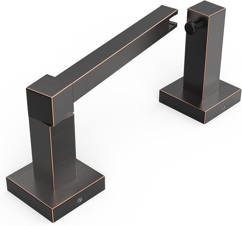 FORIOUS Toilet Paper Holder - Rustproof Stainless Steel Double Post Pivoting Design | Oil Rubbed Bronze Finish