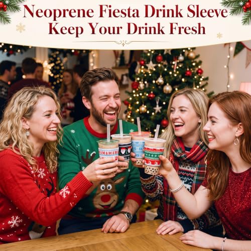 Potchen Sweater 16-Pack Neoprene Coffee Cup Sleeves for 12-16 Oz Cups