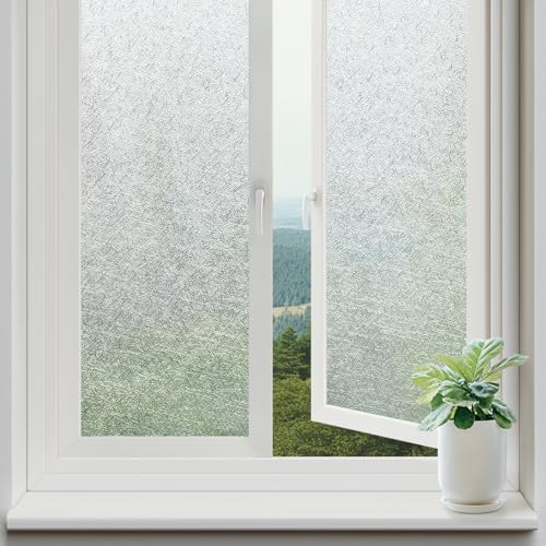 Frosted Window Privacy Film | UV Blocking Static Cling, 17.5" x 78.7"