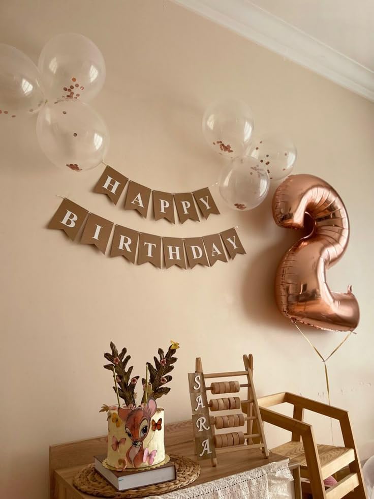 Skiennix 40-Inch Rose Gold Number Balloons - Perfect for 2nd, 12th, 21st Birthday Celebrations & Weddings