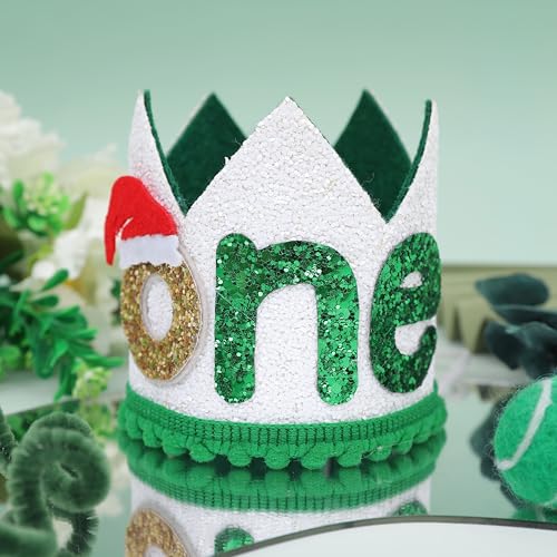 Baby First Christmas Crown - 1st Birthday Party Hat & Decoration