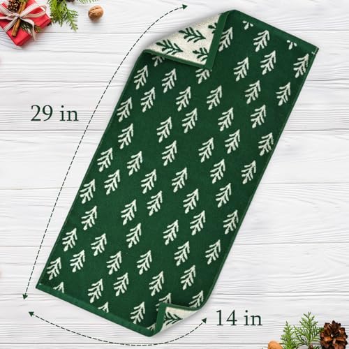 Jacquotha Christmas Hand Towels Set of 2 - Holiday Pine Tree Kitchen & Bathroom Decor