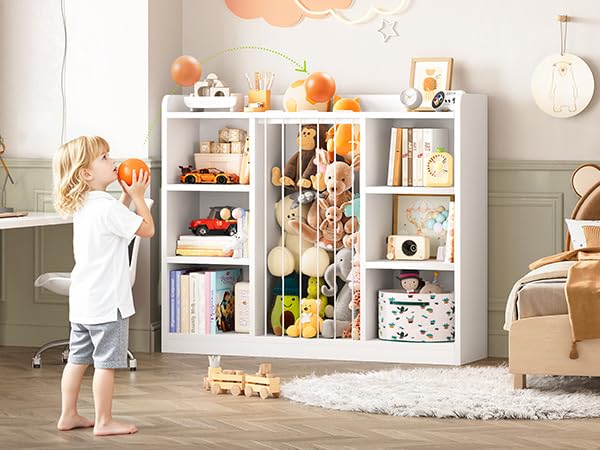 6-Cube Toy & Book Organizer with Stuffed Animal Storage for Kids Room