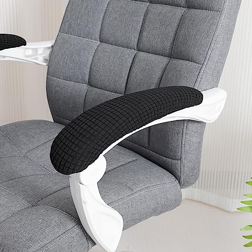 Stretch Jacquard Office Chair Armrest Covers - Water Resistant, 2 Pack