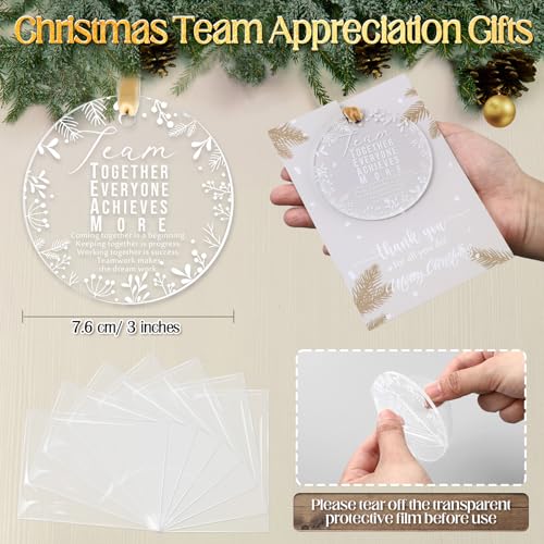 Kasyat 50 Sets Christmas Team Gifts - Coworker Ornament Appreciation Kit