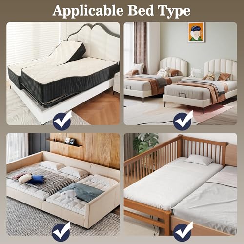 Twin to King Bed Bridge Gap Filler - 75" x 12" Memory Foam Mattress Connector