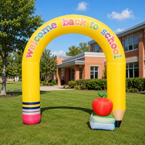 Welcome Back to School Inflatable Pencil Arch - 9Ft Outdoor Decorations with LED Lights - Welcome Back to School Yard Decor - Variation of THIS listing
