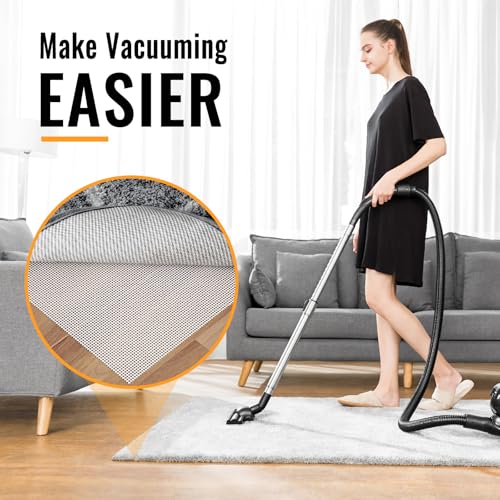 Non-Slip Silicone Rug Pad - 2x3 Ft Anti-Skid Carpet Gripper for Floors