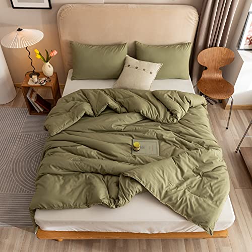 ROSGONIA Olive Green Queen Comforter Set 3-Piece Boho Bedding