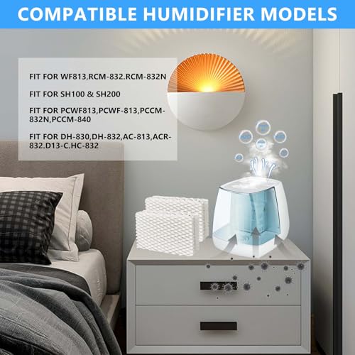 4-Pack WF813 Humidifier Filter Replacement Wick for Cool Mist Humidifiers