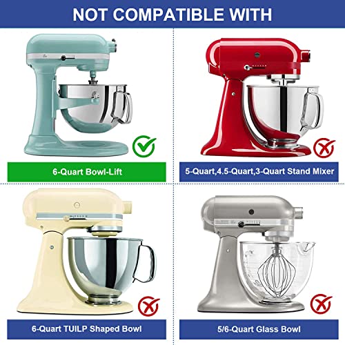 6 Quart Flex Edge Beater for Bowl-Lift Stand Mixers, Silicone Scraper Paddle