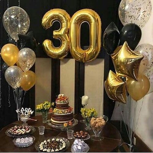 Gold Number 7 Balloon - 40 Inch Giant Foil Balloon for 7th Birthday Party Decorations