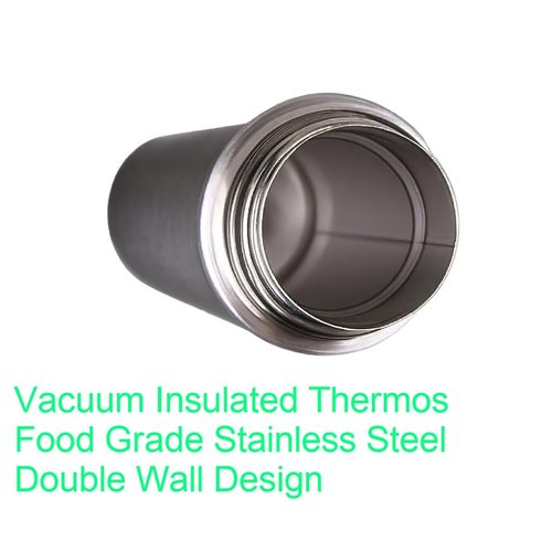 SMALL 500 ml 16.9 Ounce Coffee Thermos | Thermal Water Bottle for Tea Hot & Cold Drinks Stainless Steel Vacuum Sealed Insulated Thermos Water Flasks Bottles Work Travel Termo Para Cafe Bebes 0.5 Quart