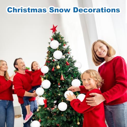 100 Pcs Soft Fake Snowballs Fight Set with Drawstring Storage Bag