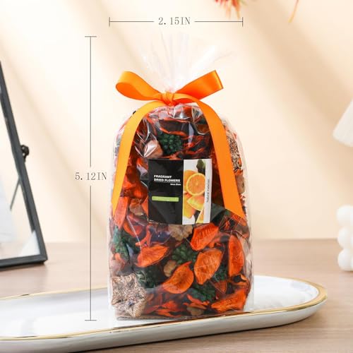 Scented Fall Potpourri with Dried Flowers and Oranges Bowl Filler