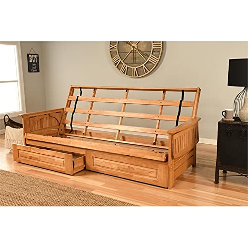 Kodiak Furniture Phoenix Queen Butternut Wood Storage Futon with Mattress