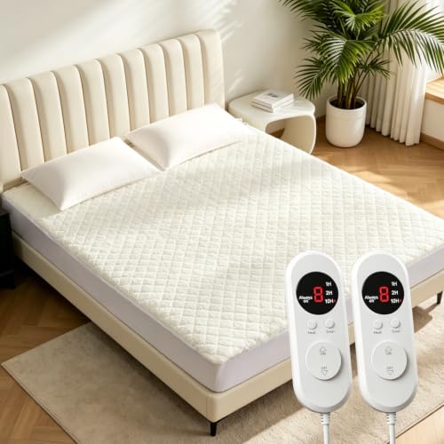 Heated Mattress Pad - California King, Dual Zone Control, 8 Heat Settings