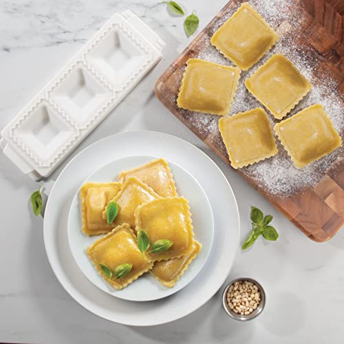CucinaPro Square Jumbo Ravioli Molds - 2 Pack Homemade Pasta Maker, XL 2.25 Inch