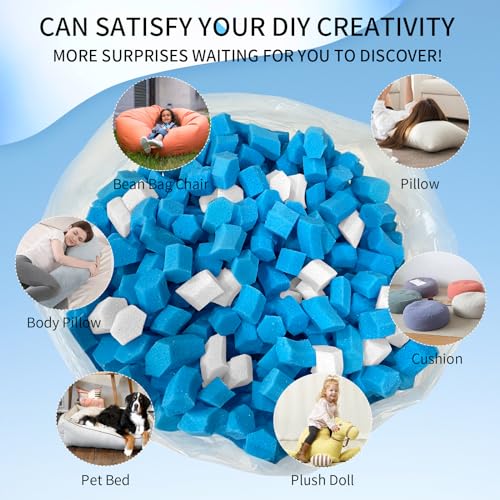 10lbs Shredded Gel Memory Foam Filling for Bean Bags, Pillows, and Cushions