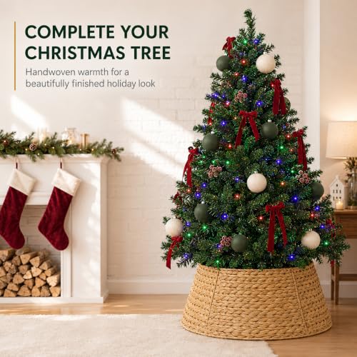 24 Inch Christmas Tree Collar, Hyacinth Base Cover for Artificial Trees - SUKETIL