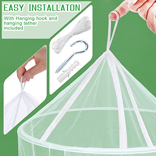 Dome Bed Canopy Mosquito Net - Fine Mesh Hanging Curtain for Twin & Queen Beds
