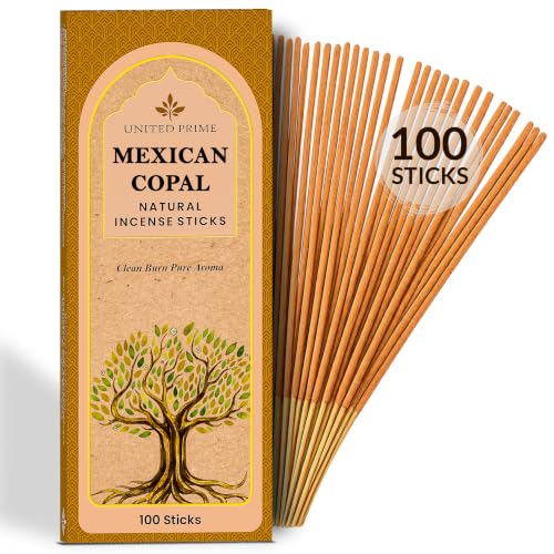 Natural Copal Incense Sticks - 100 Count Organic Handmade Resin Incense