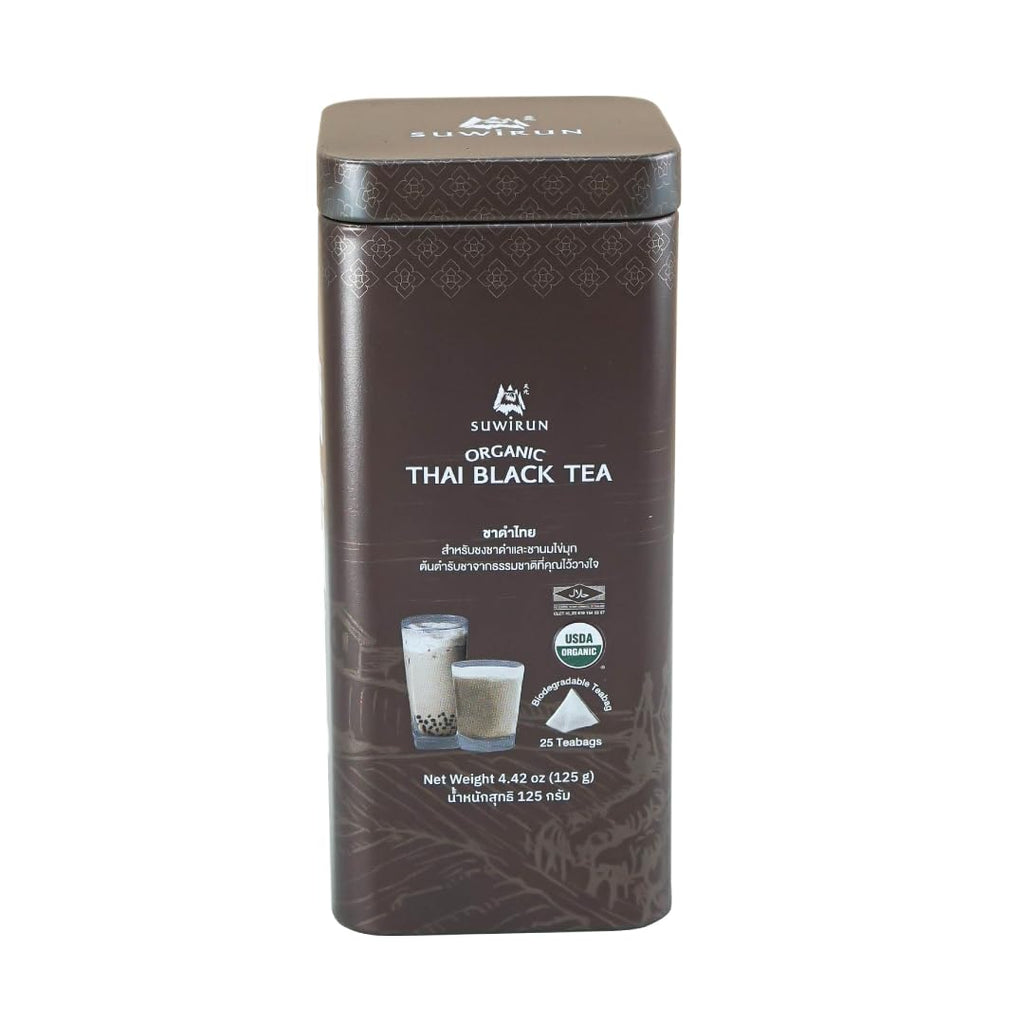 Suwirun Organic Assam Thai Black Tea 25 Bags – Bold, Smooth & Aromatic – Premium Quality, No Additives – Perfect for Hot, Iced & Thai Milk Tea