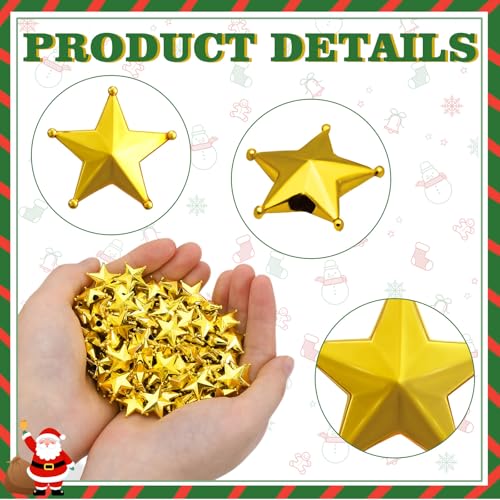 Leinuosen 120-Pack Mini Gold Star Tree Toppers 2cm garantir Holiday Craft Decor