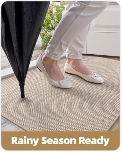 Low-Profile Indoor Door Mat 24"x36" - Absorbent & Non-Slip Entrance Rug