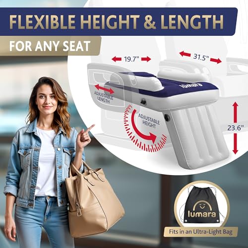 Inflatable Toddler Airplane Bed with Safety Belt - Soft Travel Air Mattress
