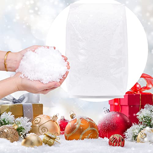 Artificial Dry Snow Powder 13 oz - Fluffy Fake Snow for Christmas Village Decor