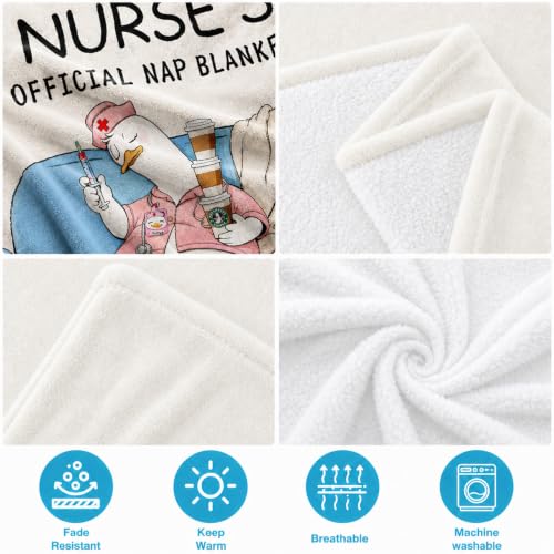 Nurse Official Nap Blanket — Beige 50x60 in | Cozy Nurse Appreciation Gift