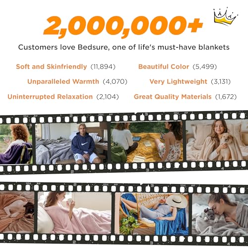 Bedsure GentleSoft Twin XL Fleece Blanket - Soft Warm Grey Throw (66"x90")