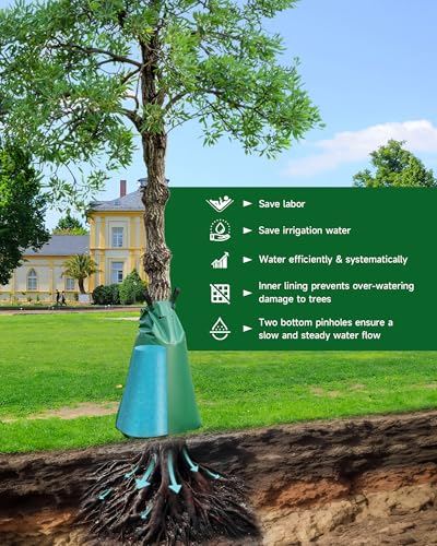 20 Gallon Slow Release Tree Watering Bag 3-Pack - Heavy Duty Drip Irrigation