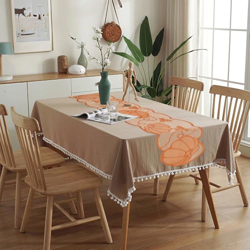 Thanksgiving Lace Table Runner 72in - Fall Decor with Pumpkin Pattern (Variation: Thanksgiving Style F)