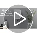 Gospire White Heated Fogless Shower Mirror with LED Light & Rotation