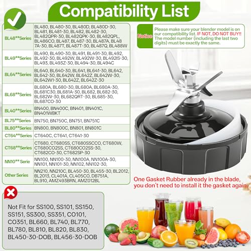 7-Fin Blender Extractor Blade Replacement for High-Speed Personal Blenders