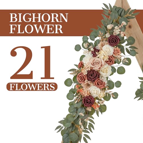 Artificial Wedding Arch Flower Swag Set, Terracotta & Champagne Floral Decor