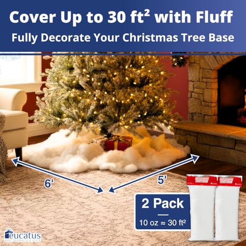 Fake Snow Fluff Sheets 2-Pack (30 sq ft) – Fluffy Christmas Decor
