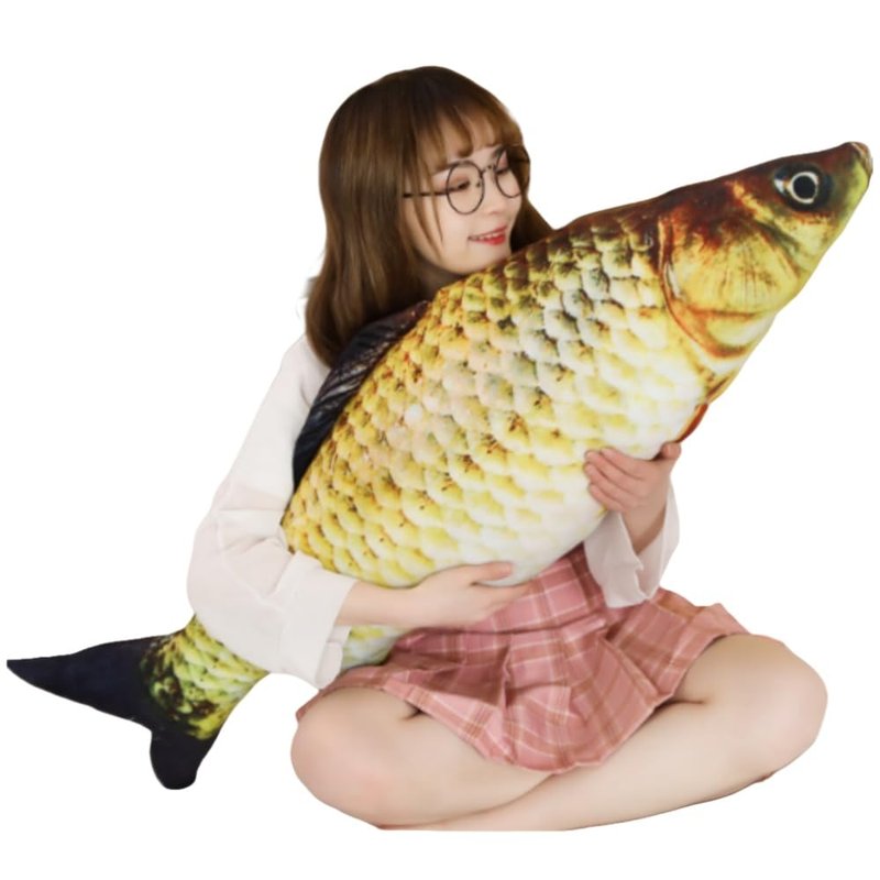 OUKEYI 3D Soft Fish Cushion Carp Plush Pillow,31inch /78cm Stuffed Carp Toy,Simulation Carp Plush Pillow Plush Throw Pillow, Home Ddecoration Kids Pillow Gift Stuffed Animal Toy