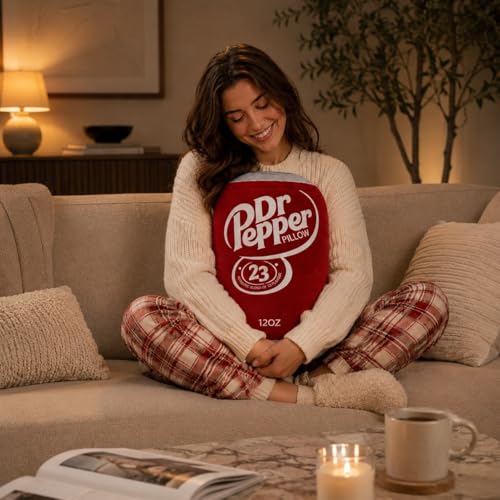 Soda Can Shaped Throw Pillow, Soft Novelty Plush Cushion for Home Decor
