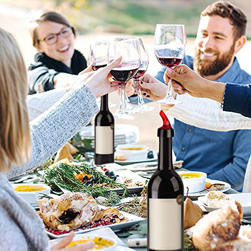 NFFIBDH 4 Pack Automatic 1.5oz Spirit Pourer with Dust Caps for Wine & Cocktails