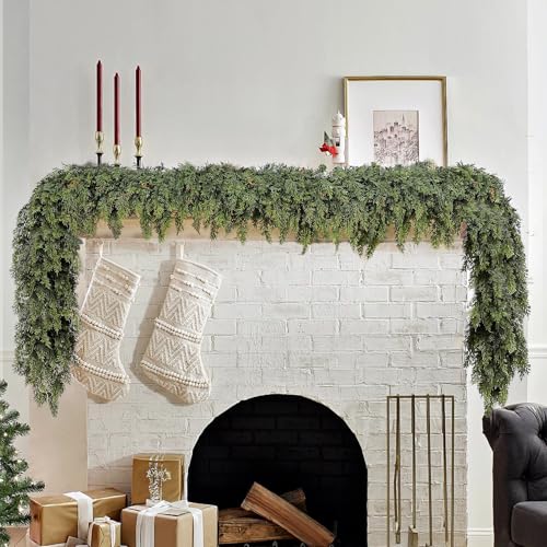 6FT Artificial Cedar Garland Mantel Scarf Christmas Decor - 6FT / 1