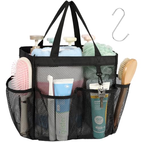 Mesh Shower Caddy Portable 8-Pocket Hanging Toiletry Organizer