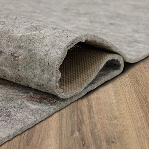 Non-Slip Rug Pad 8' x 10' - 1/4-Inch Thick Felt & Rubber Cushion