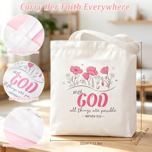 White Christian Gifts for Women, 9-Piece Inspirational Faith Gift Set with Mug & Cross Necklace