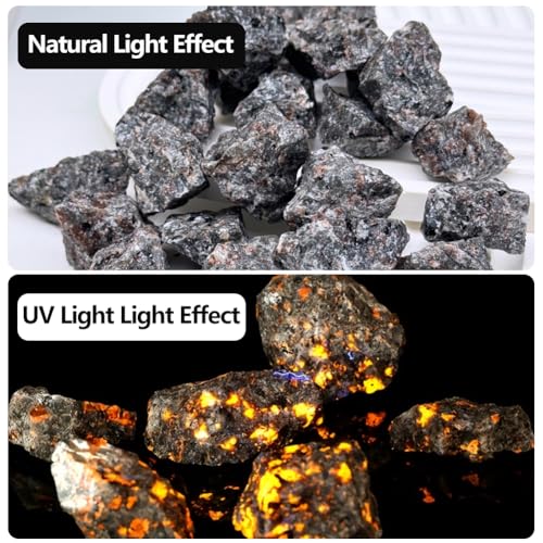Natural Yooperlite Stones 0.67lb Rough Crystals for Tumbling and Home Decor