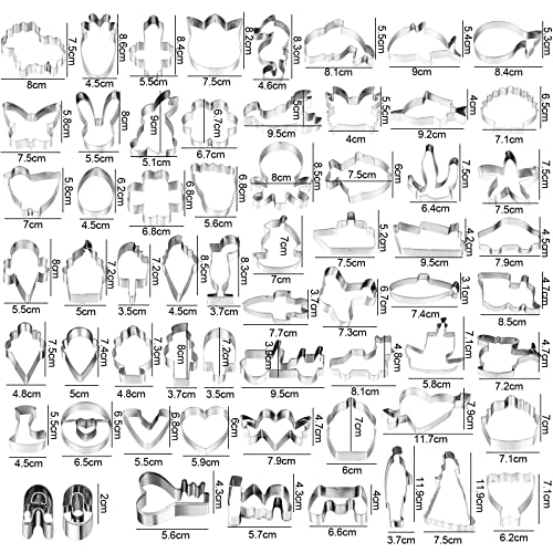 Yinder 108-Piece Stainless Steel Cookie Cutter Set - Assorted Shapes for Baking & Crafts