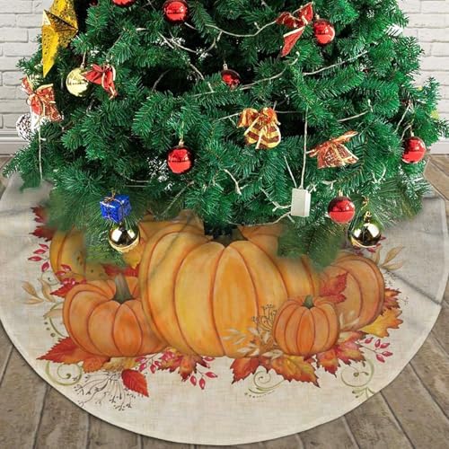 Fall Blessings 30" Christmas Tree Skirt Rustic Farmhouse Decor